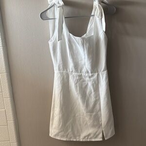Lulu's Elegant White Mini Dress